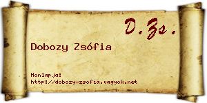 Dobozy Zsófia névjegykártya