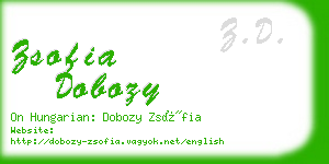 zsofia dobozy business card